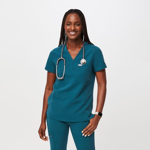 Figs Tops Figs Blue Green Catarina Scrub Top Size Xxs Poshmark